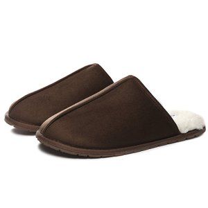 House Shoes FauxFur Slip-On Drk Brwn- S